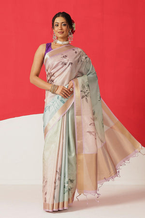 Multi Color Printed Tissue Saree (SZ-DGDOLPHIN-3055)
