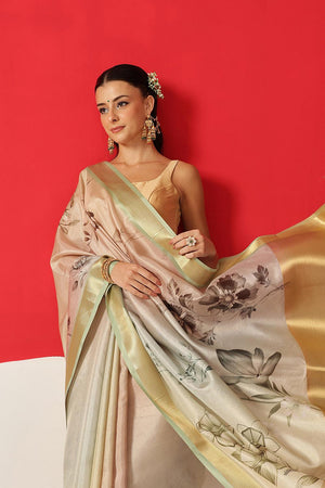 Multi Color Printed Tissue Saree (SZ-DGDOLPHIN-3056)