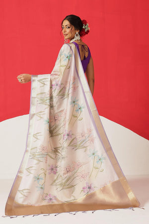 Multi Color Printed Tissue Saree (SZ-DGDOLPHIN-3058)