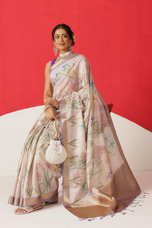 Multi Color Printed Tissue Saree (SZ-DGDOLPHIN-3058)