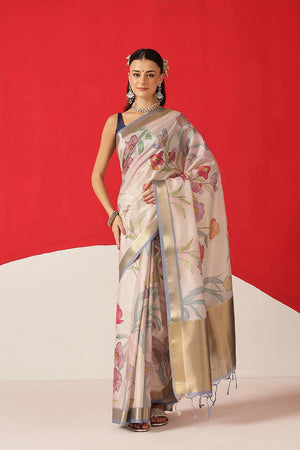 Multi Color Printed Tissue Saree (SZ-DGDOLPHIN-3059)