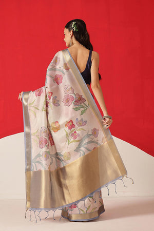 Multi Color Printed Tissue Saree (SZ-DGDOLPHIN-3059)