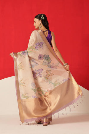 Multi Color Printed Tissue Saree (SZ-DGDOLPHIN-3060)