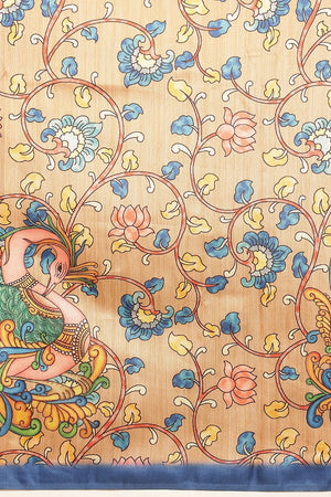 Brown Kalamkari Printed Silk Saree (SZ-DGGIA-BW-3219)
