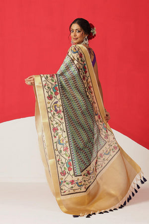 Multi Color Printed Tissue Saree (SZ-DGHINA-3061)