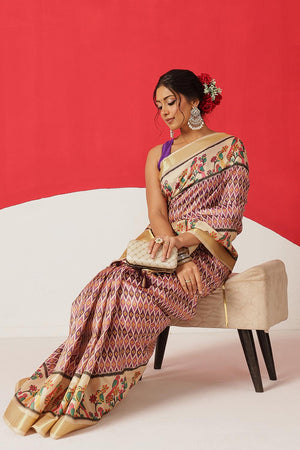 Multi Color Printed Tissue Saree (SZ-DGHINA-3062)