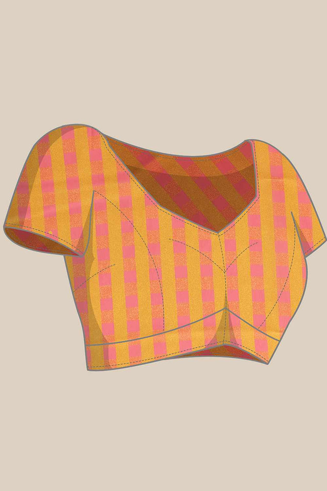 Red  Abstract Printed Cotton  Saree