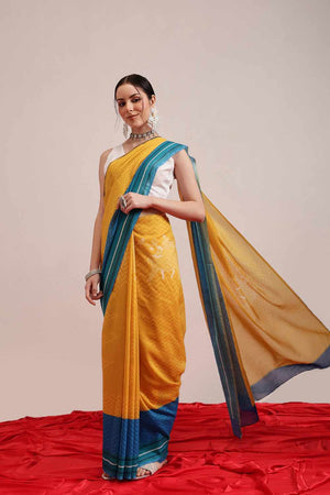 Pink  Abstract Printed Cotton  Saree