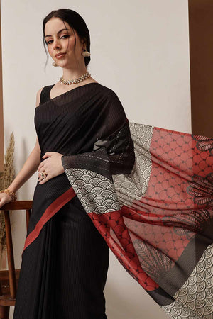 Yellow  Abstract Printed Cotton  Saree