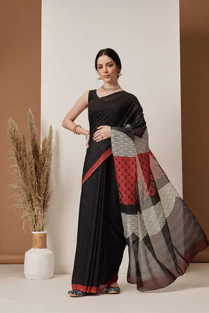 Yellow  Abstract Printed Cotton  Saree