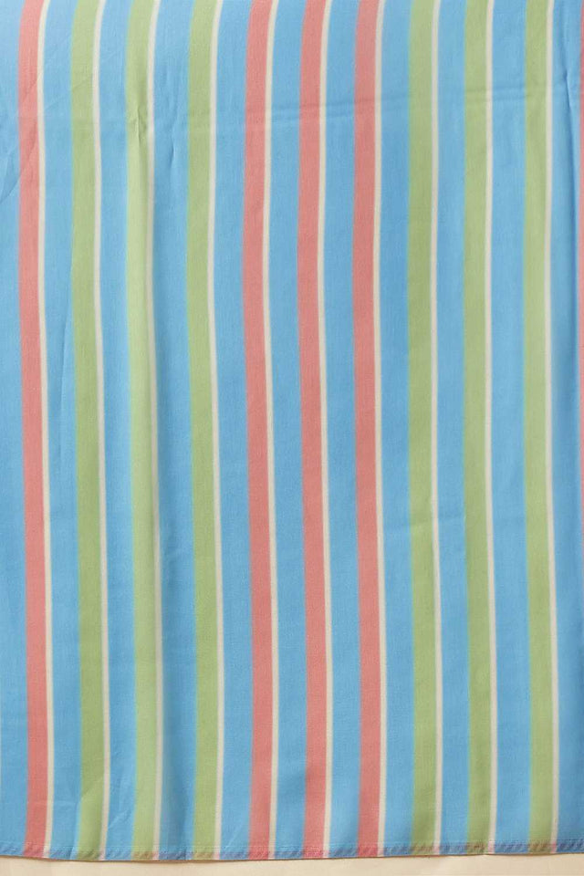 Blue Leheriya Printed Malmal Cotton Saree