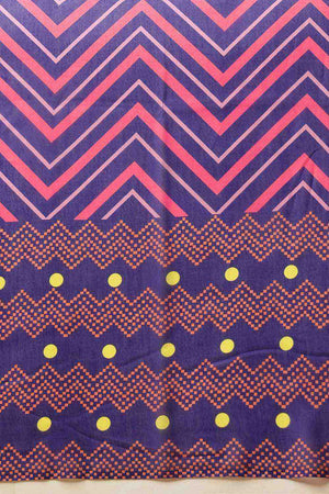 Multi Color Abstract Printed Malmal Cotton Saree