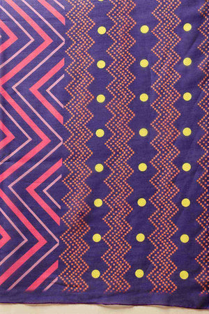 Multi Color Abstract Printed Malmal Cotton Saree