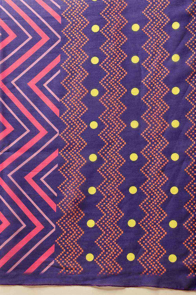 Multi Color Abstract Printed Malmal Cotton Saree