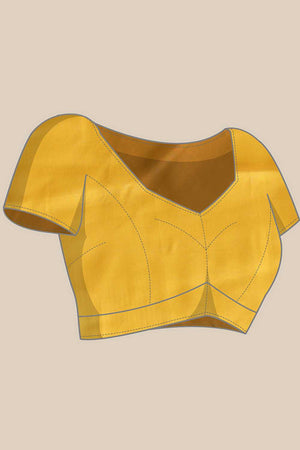 Yellow Floral Printed Malmal Cotton Saree