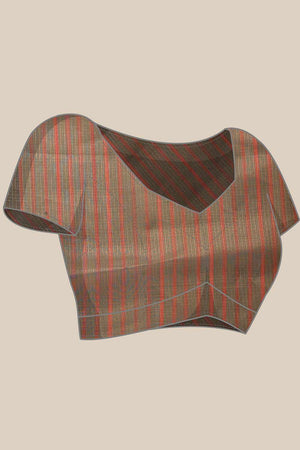 Beige Banarasi Printed Cotton  Saree