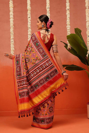 Multi Color Digital Printed Soft Silk Saree