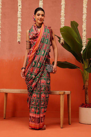 Multi Color Digital Printed Soft Silk Saree