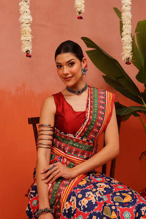 Multi Color Digital Printed Soft Silk Saree