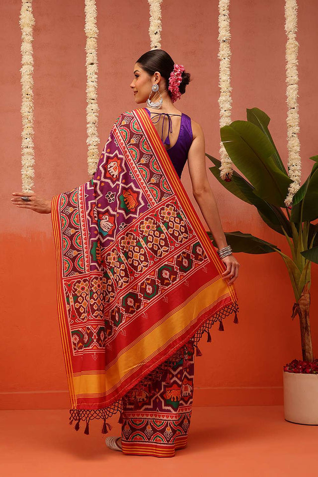 Multi Color Digital Printed Soft Silk Saree