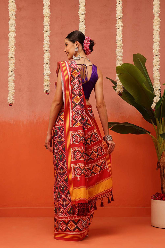 Multi Color Digital Printed Soft Silk Saree