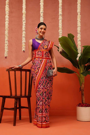 Multi Color Digital Printed Soft Silk Saree