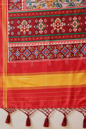 Multi Color Floral Printed Silk Saree