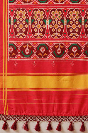 Multi Color Floral Printed Silk Saree