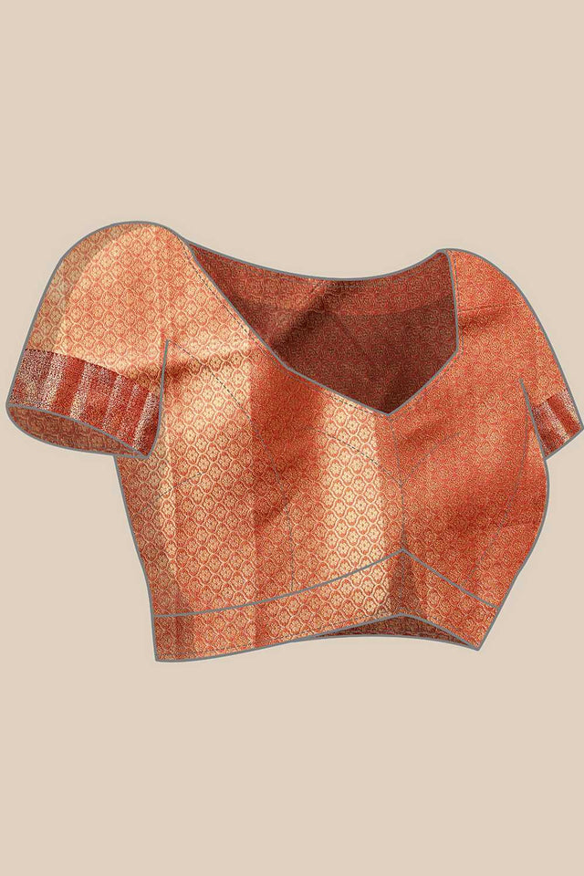 Blue Floral Printed Tissue Silk Saree