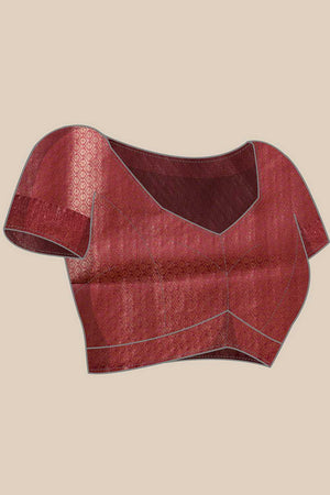 Turquoise Floral Printed Tissue Silk Saree