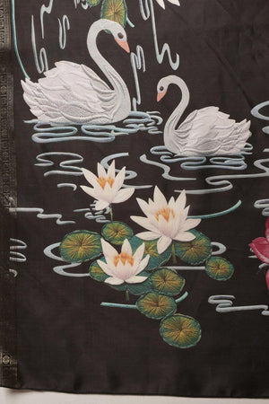 Black Floral Printed Art Silk Saree (SZ-DGKASHVI-BL-2994)