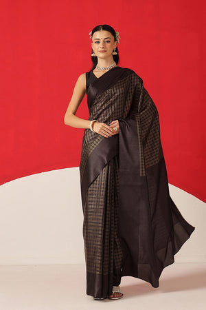 Black Printed Silk Saree (SZ-DGMAYA-2548)