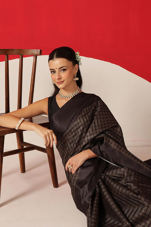 Black Printed Silk Saree (SZ-DGMAYA-2548)
