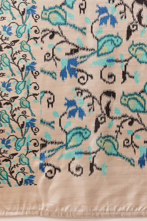 Turquoise Printed Silk Saree (SZ-DGMAYA-2549)