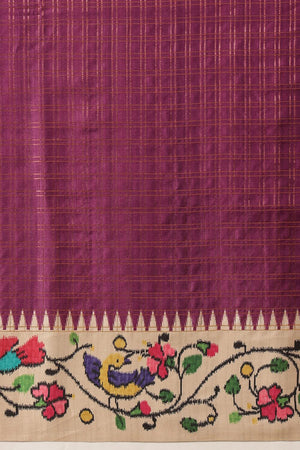 Violet Printed Silk Saree (SZ-DGMAYA-2550)