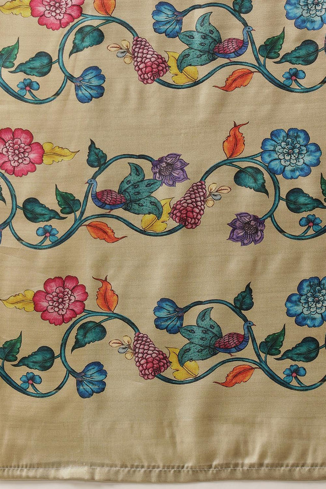 Olive Green Printed Silk Saree (SZ-DGMAYA-2554)