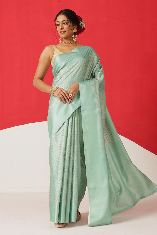 Turquoise Printed Silk Saree (SZ-DGMAYA-3066)