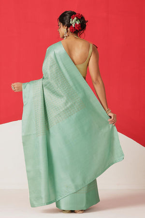 Turquoise Printed Silk Saree (SZ-DGMAYA-3066)