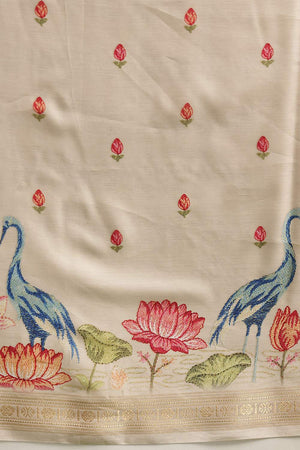 Beige Floral Printed Art Silk Saree (SZ-DGMAYLI-1-BE-3108)