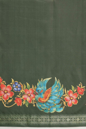 Green Animal Printed Art Silk Saree (SZ-DGMAYLI-1-GN-3102)
