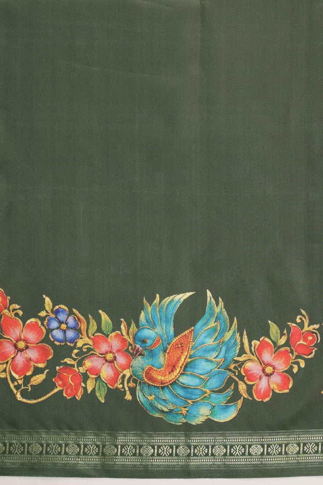 Green Animal Printed Art Silk Saree (SZ-DGMAYLI-1-GN-3102)