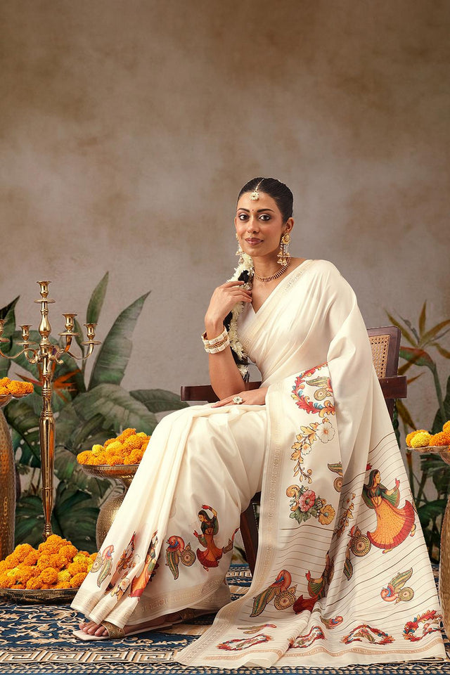 Beige Printed Art Silk Saree (SZ-DGMAYLI-2999)