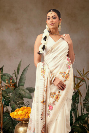 Beige Printed Art Silk Saree (SZ-DGMAYLI-3001)