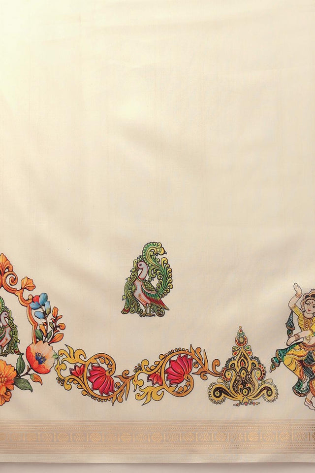 Beige Printed Art Silk Saree (SZ-DGMAYLI-3003)