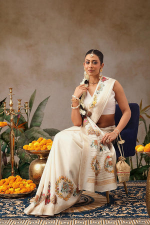Beige Printed Art Silk Saree (SZ-DGMAYLI-3004)