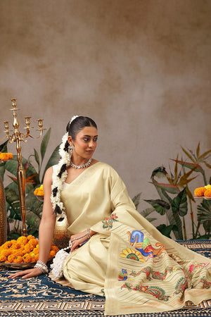 Beige Printed Art Silk Saree (SZ-DGMAYLI-BE-3005)
