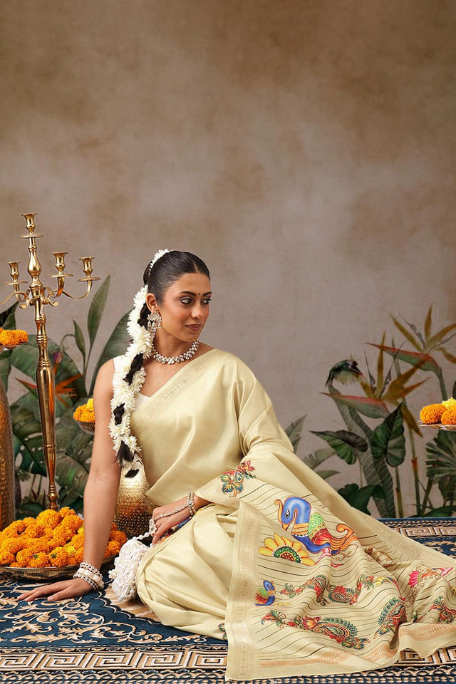 Beige Printed Art Silk Saree (SZ-DGMAYLI-BE-3005)