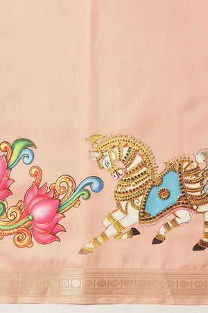 Peach Printed Art Silk Saree (SZ-DGMAYLI-PE-3006)