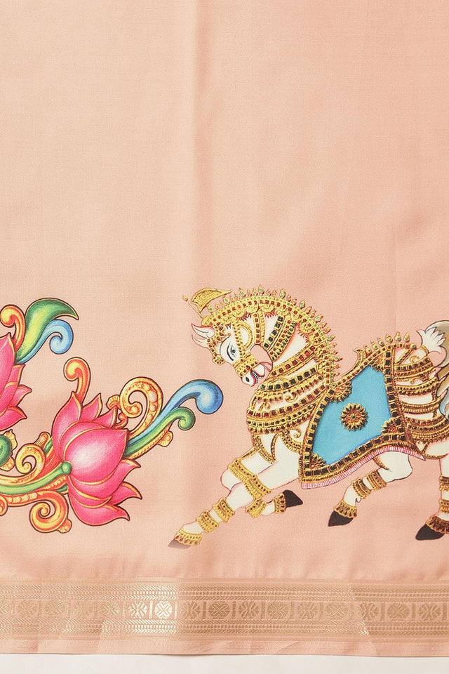Peach Printed Art Silk Saree (SZ-DGMAYLI-PE-3006)