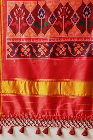 Green Printed Silk Saree